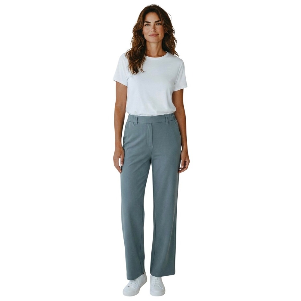 32 Degrees Dress Ankle Pant Women S Blue NEW Lyocell Blend Straight Leg Stretch